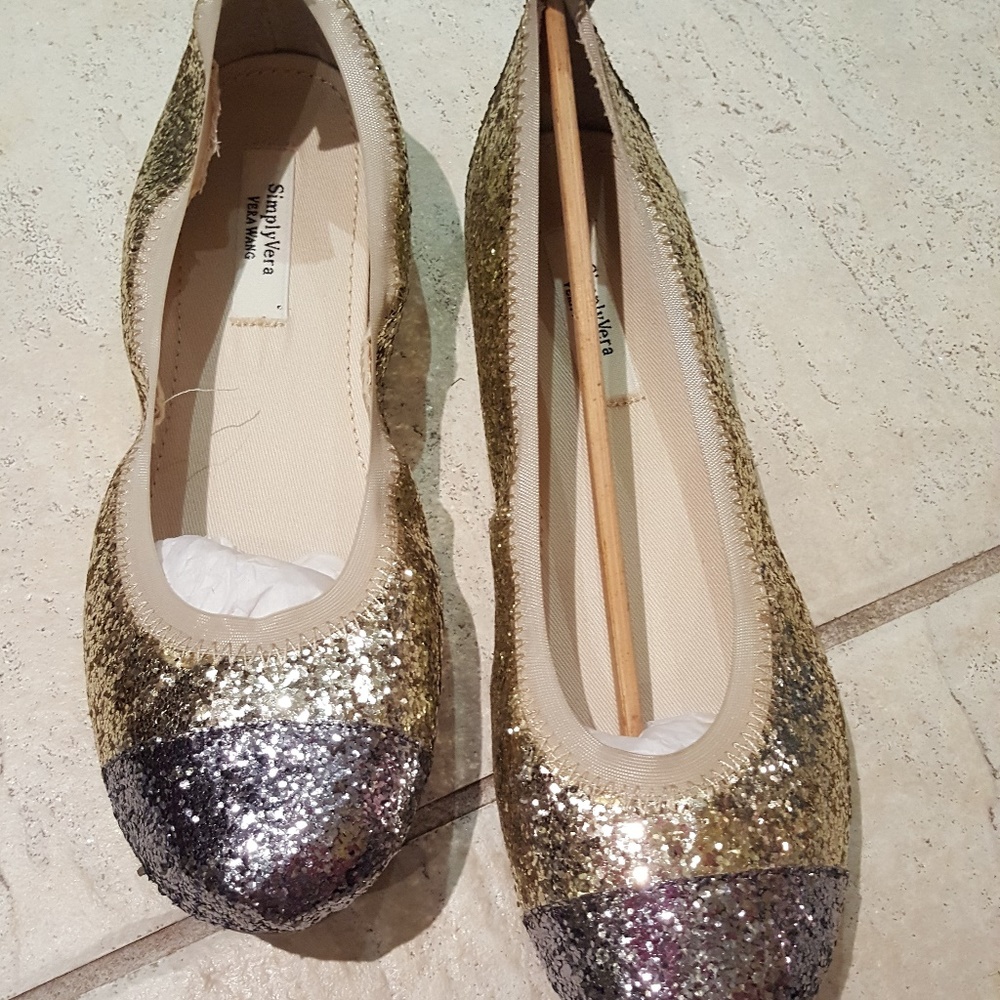 SIMPLY VERA VERA WANG Gold & Silver Glitter - NIB